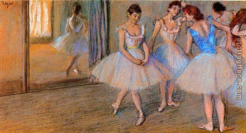 Dancers in the Studio painting - Edgar Degas Dancers in the Studio art painting